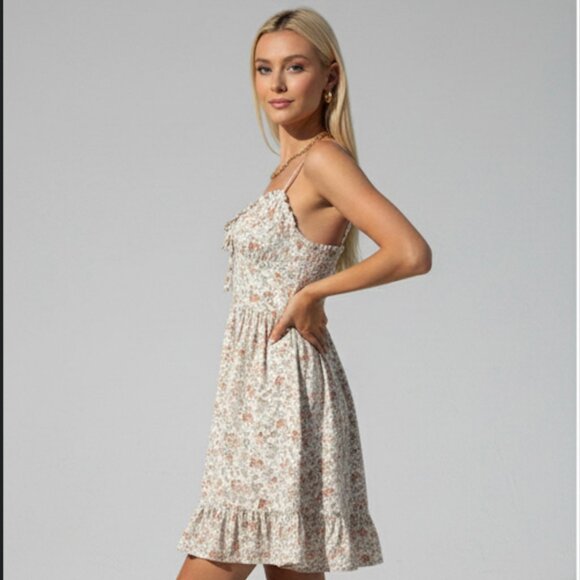 Boho Floral Print Frilled Hem Cami Dress* - Picture 2 of 8